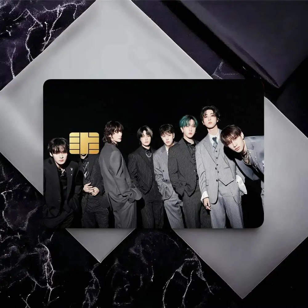 KPOP S-stray Kids Card Stickers Sticker Decal 4pcs PVC Credit Card Skins Removable Self-adhesive Protective Film