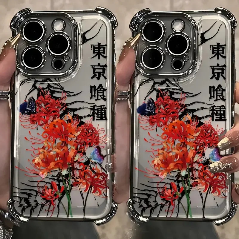 New Japanese design phone case of the anime Tokyo Ghoul trend, compatible with models for iPhone 17, 16, 15, 14, 13, 12, 11