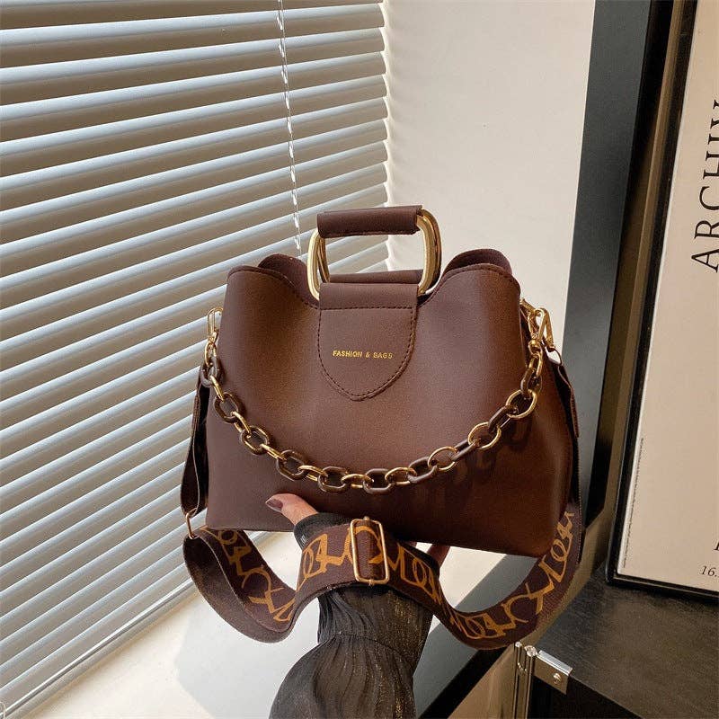 Fashionable Vintage Bucket Bag Casual Shoulder Bag