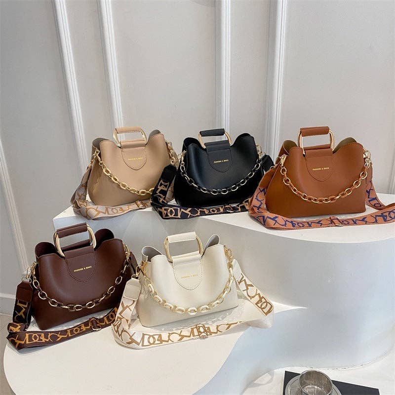 Fashionable Vintage Bucket Bag Casual Shoulder Bag