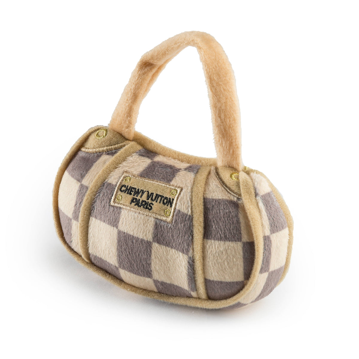 Tan Checker Chewy Vuiton Handbag
