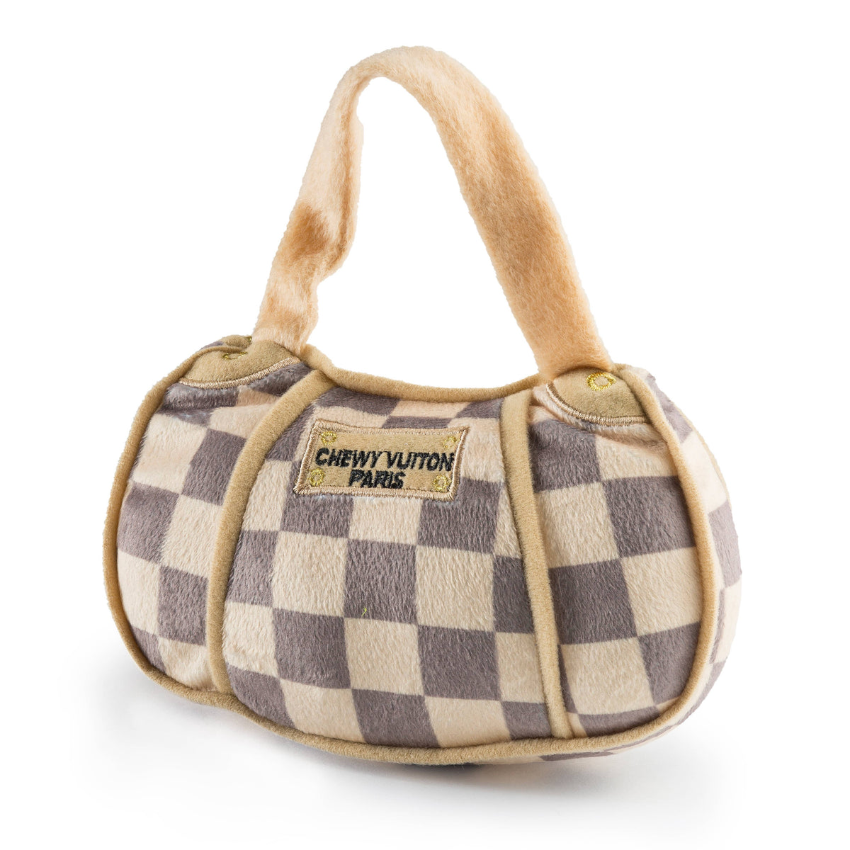 Tan Checker Chewy Vuiton Handbag