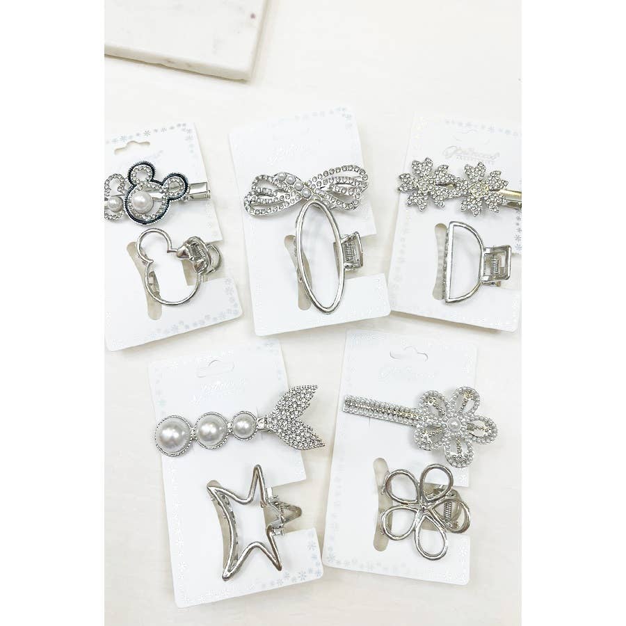 Assorted Design Hair Clip Set