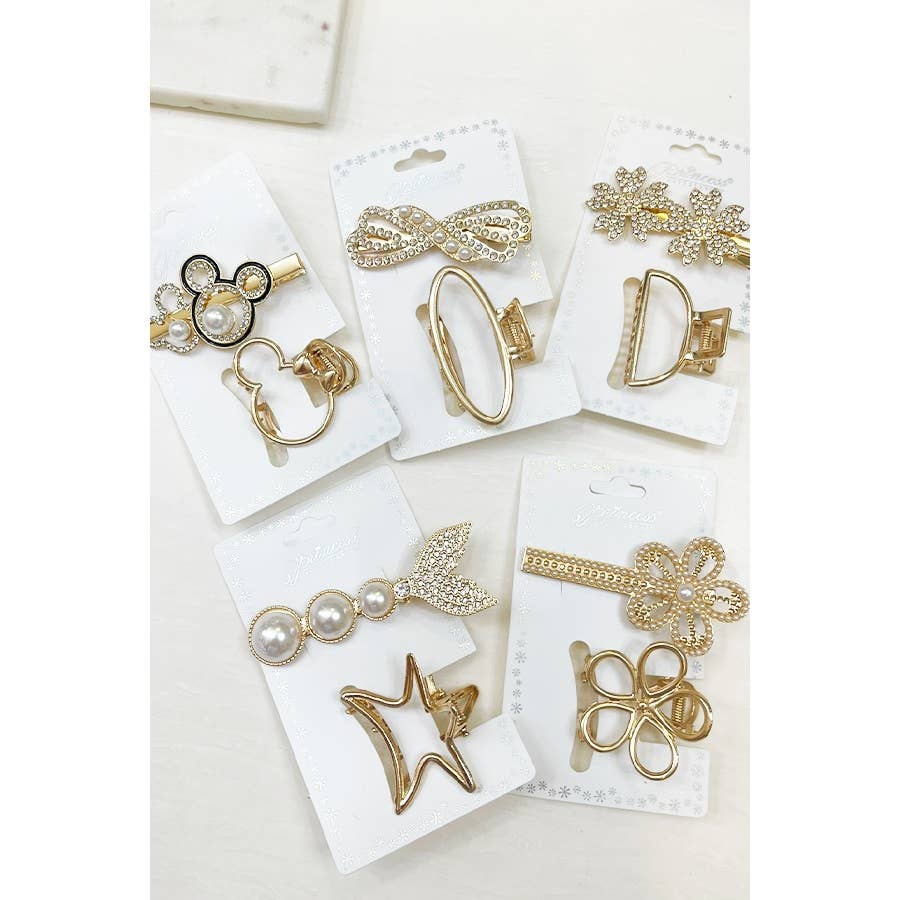 Assorted Design Hair Clip Set