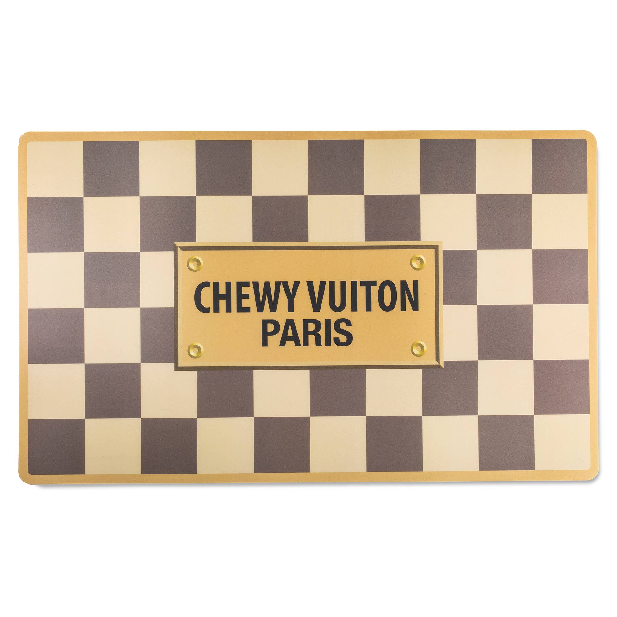 Tan Checker Chewy Vuiton Placemat