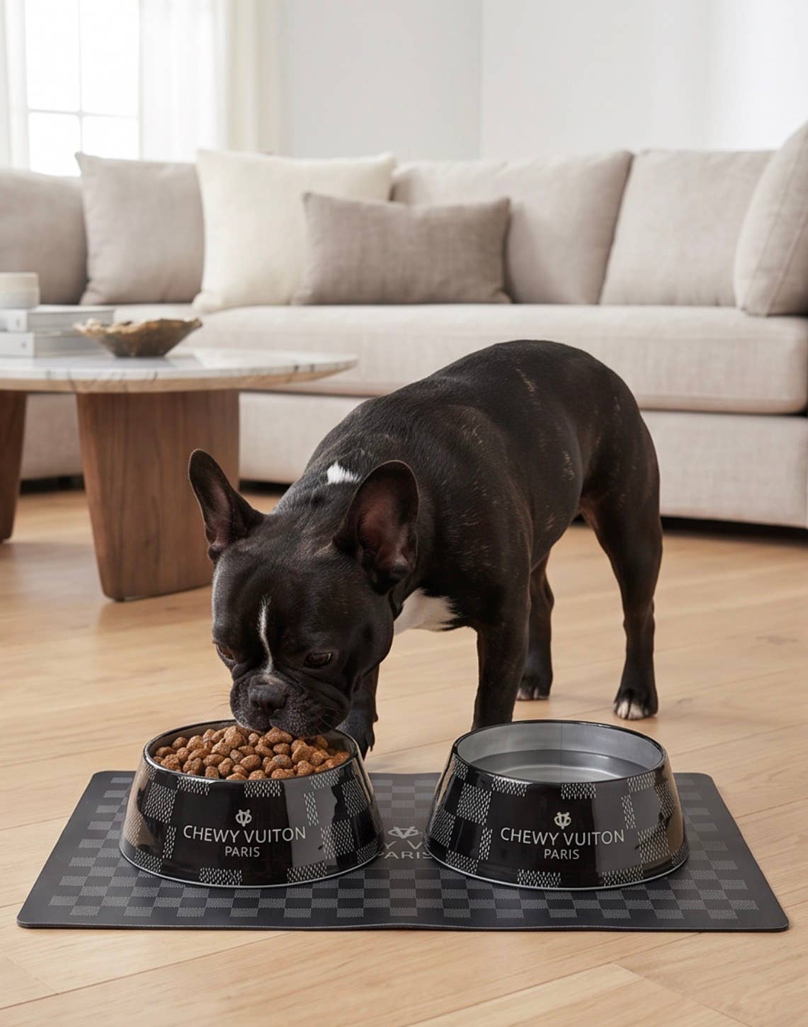 Black Checker Chewy Vuiton Placemat