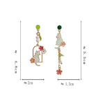 Anime Asymmetrical Pendant Earrings