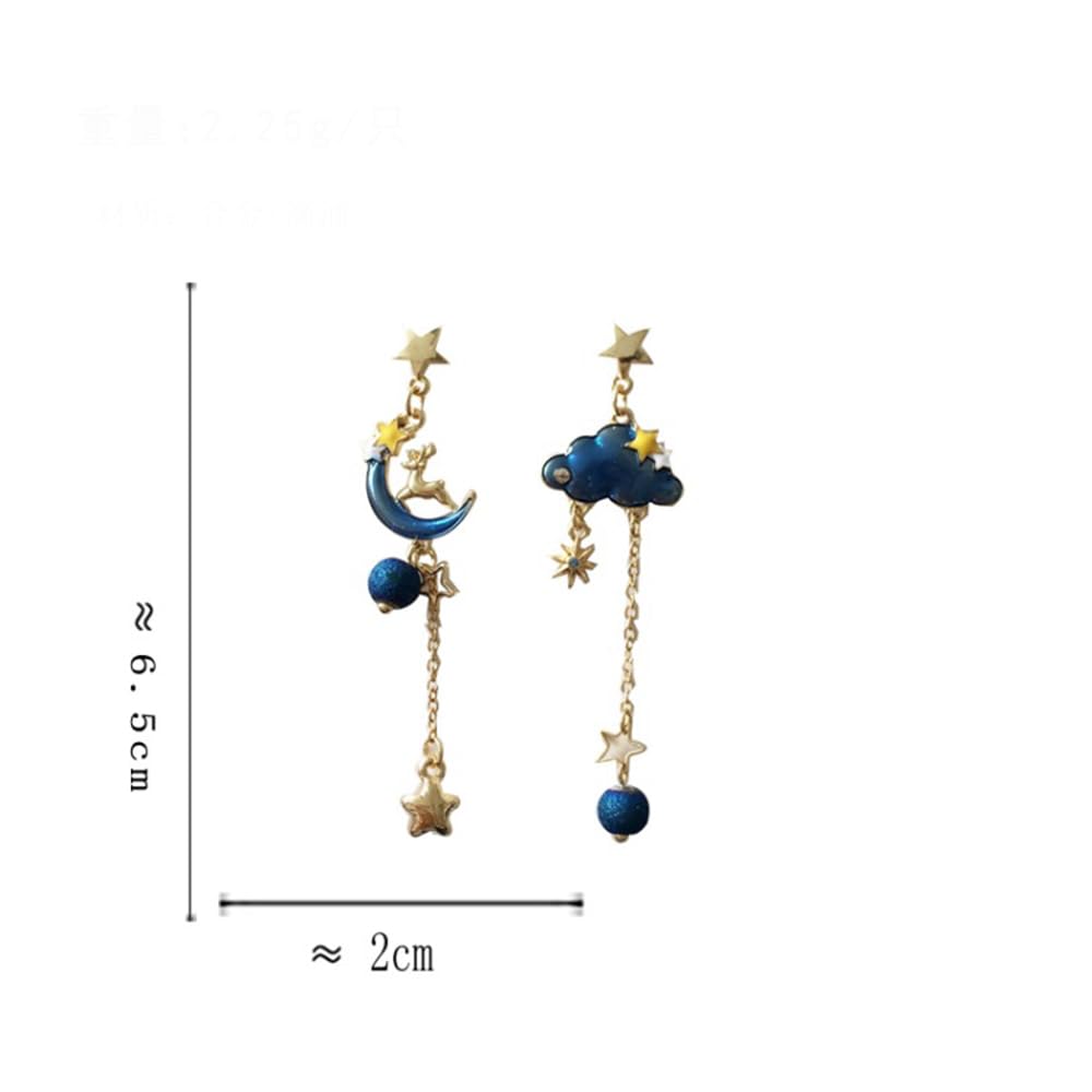 Anime Asymmetrical Pendant Earrings