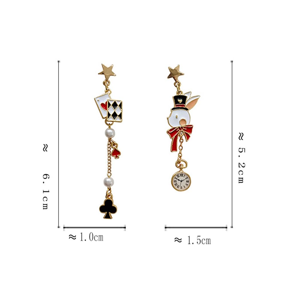 Anime Asymmetrical Pendant Earrings