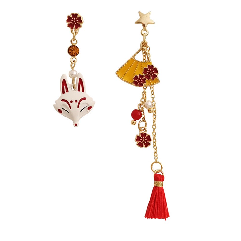 Anime Asymmetrical Pendant Earrings