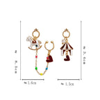 Anime Asymmetrical Pendant Earrings