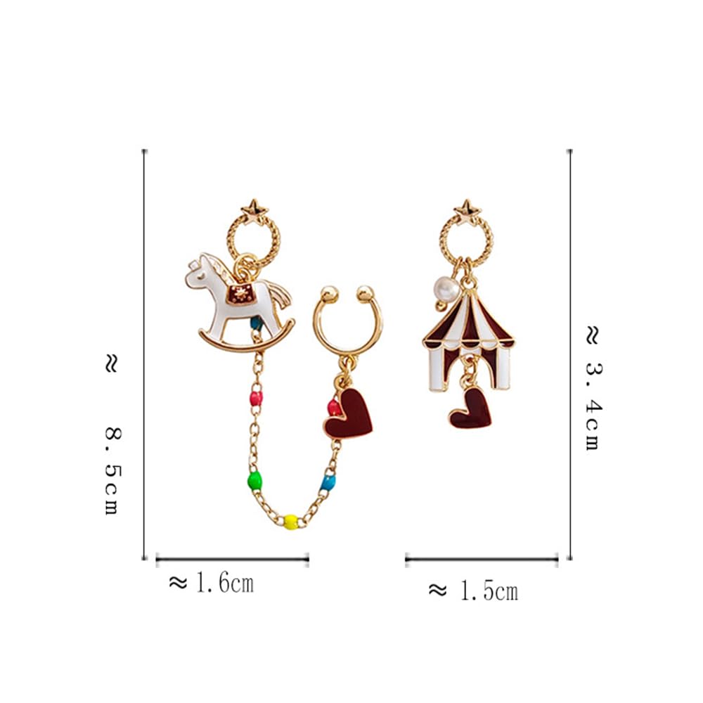 Anime Asymmetrical Pendant Earrings