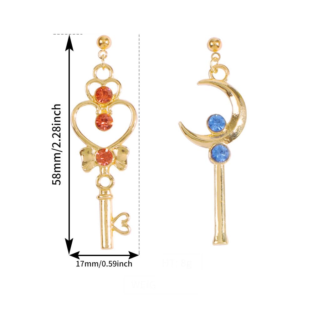 Anime Asymmetrical Pendant Earrings