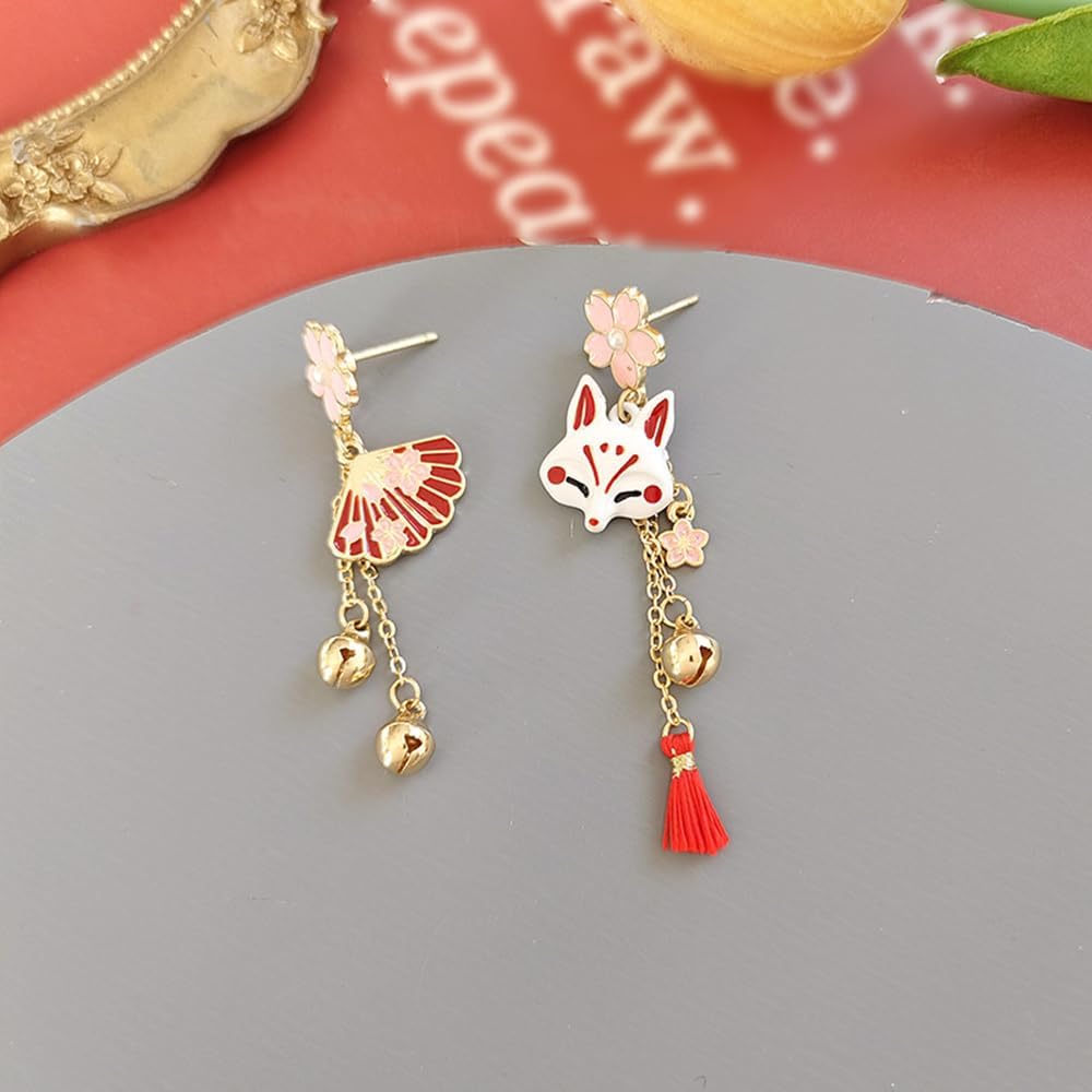 Anime Asymmetrical Pendant Earrings