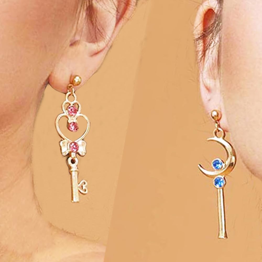 Anime Asymmetrical Pendant Earrings