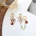 Anime Asymmetrical Pendant Earrings