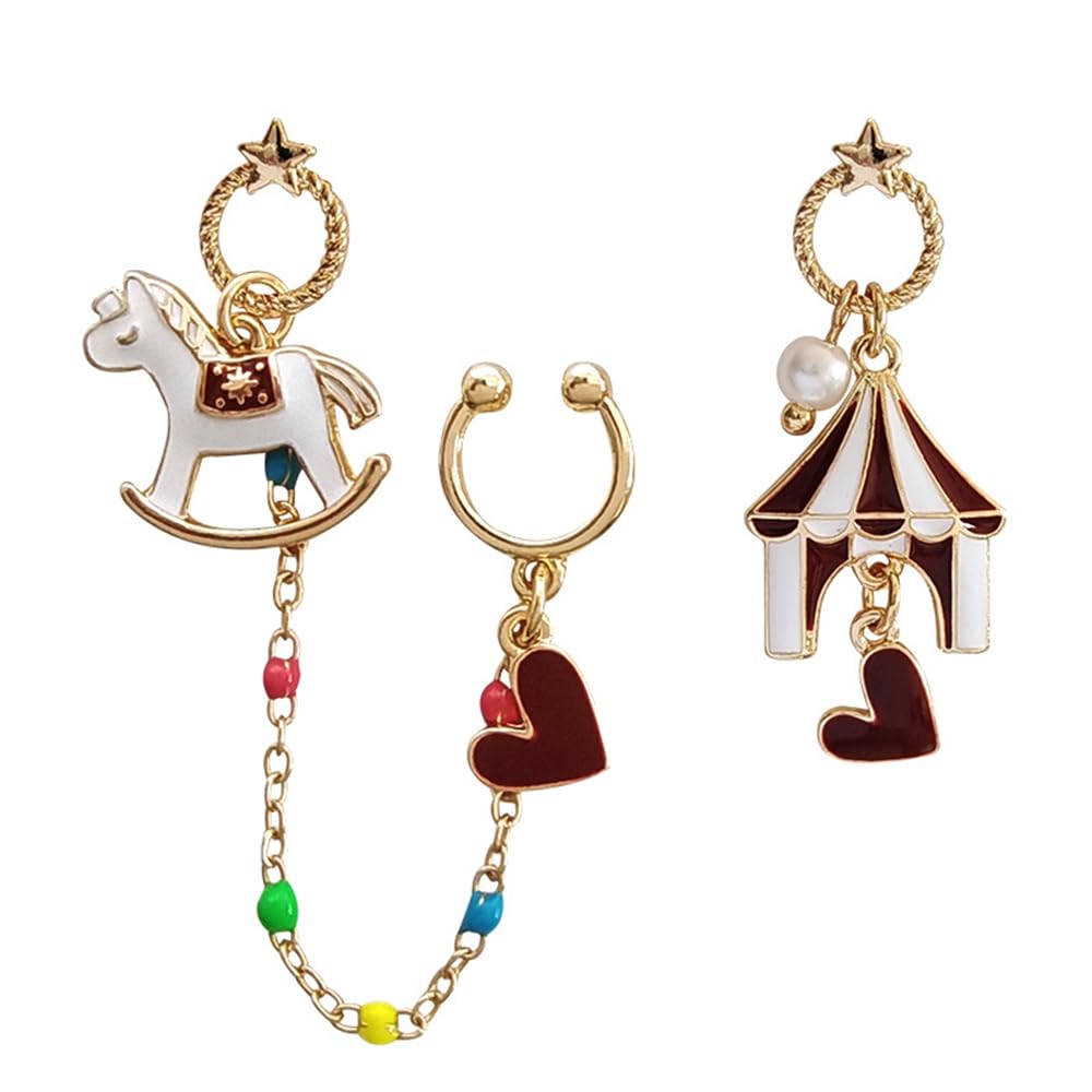 Anime Asymmetrical Pendant Earrings