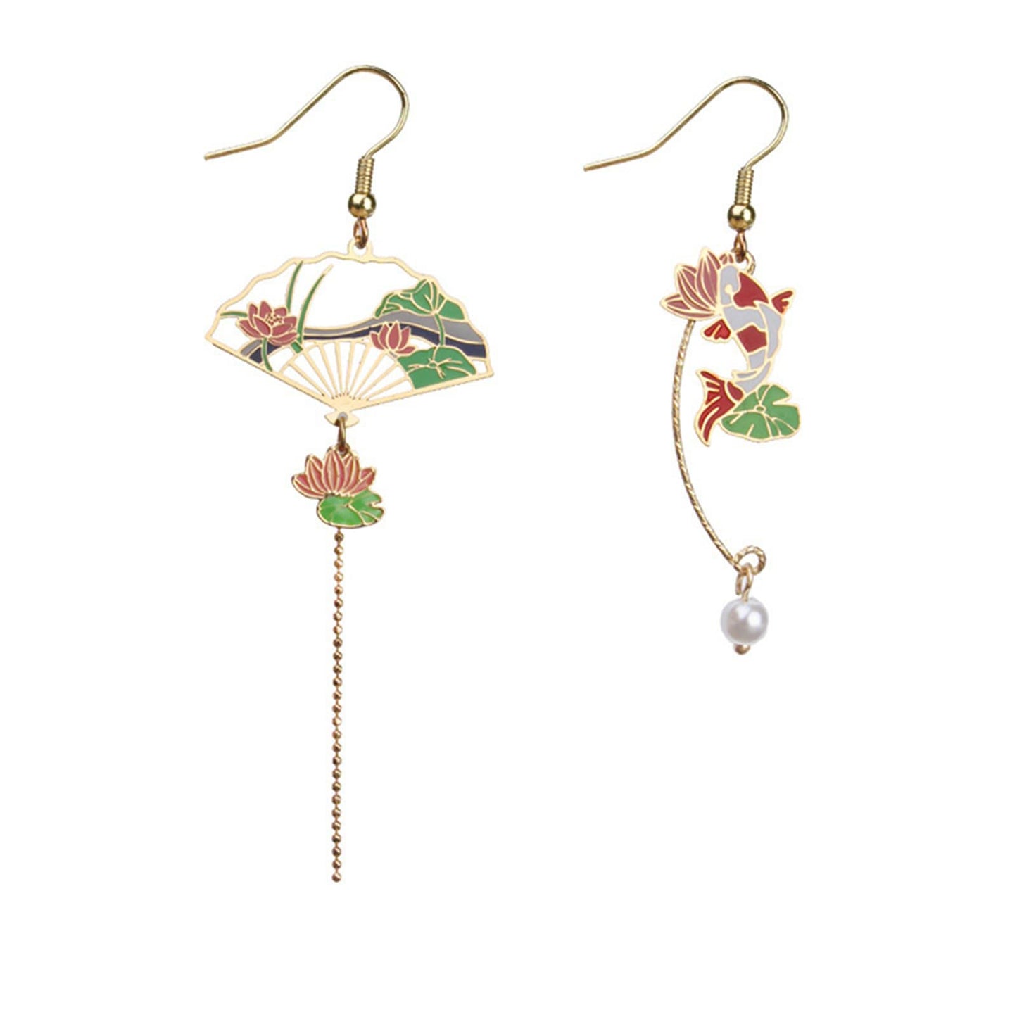 Fan Earrings Asymmetric