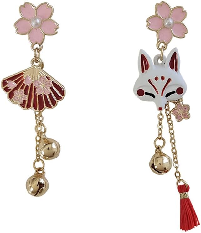 Anime Asymmetrical Pendant Earrings