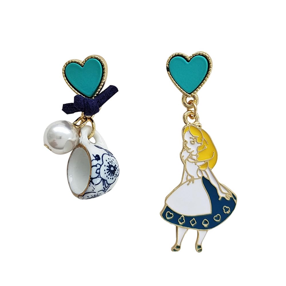 Anime Asymmetrical Pendant Earrings