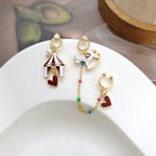 Anime Asymmetrical Pendant Earrings