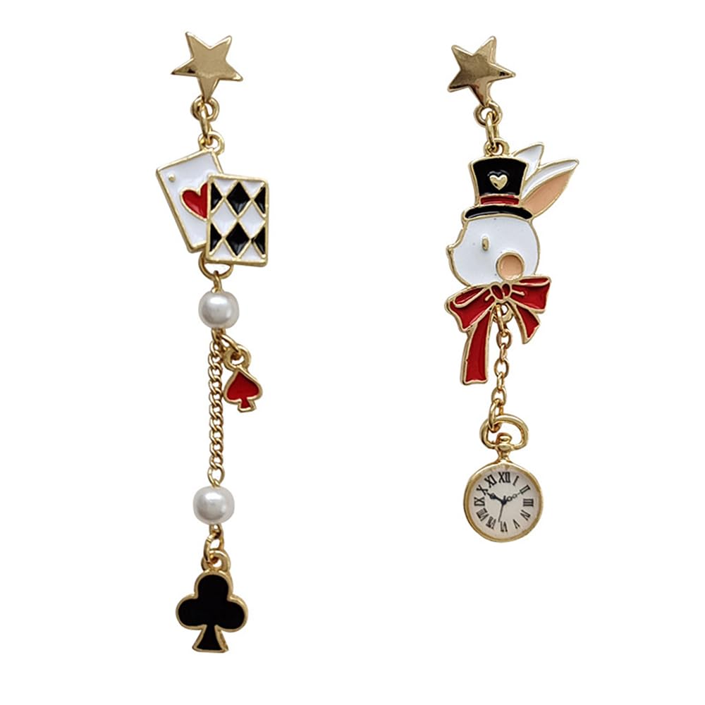 Anime Asymmetrical Pendant Earrings
