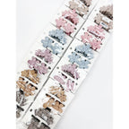 3 pc Set Mini and Medium Flower Hair Claw