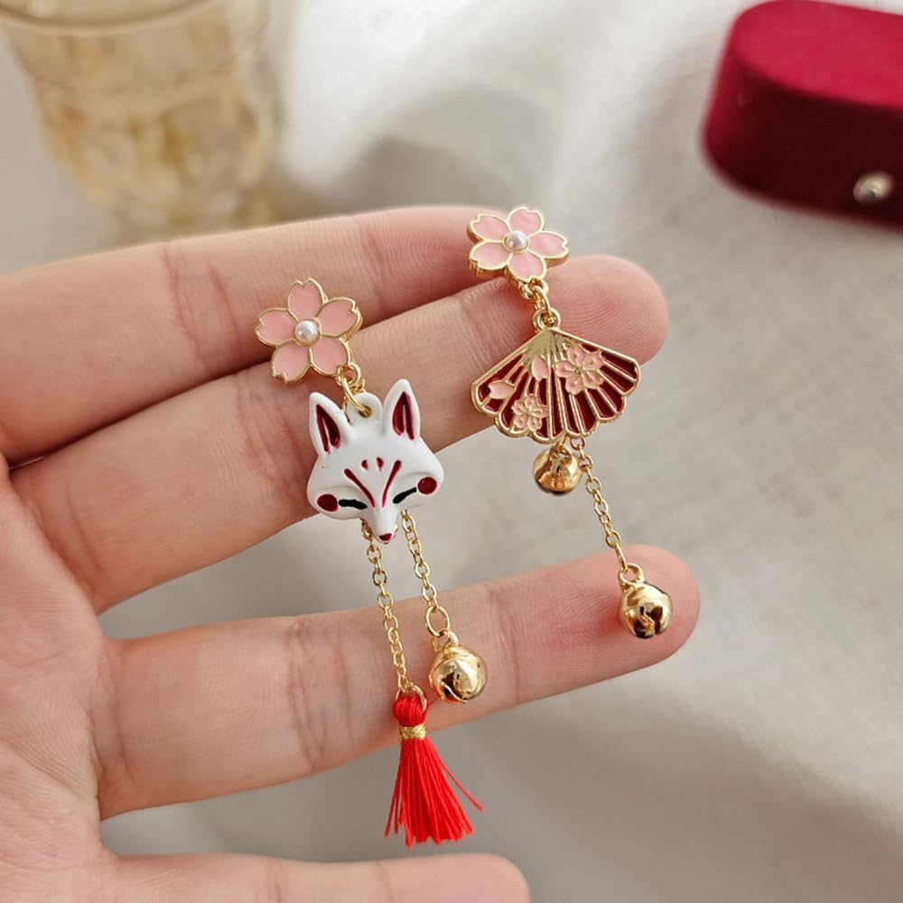 Anime Asymmetrical Pendant Earrings