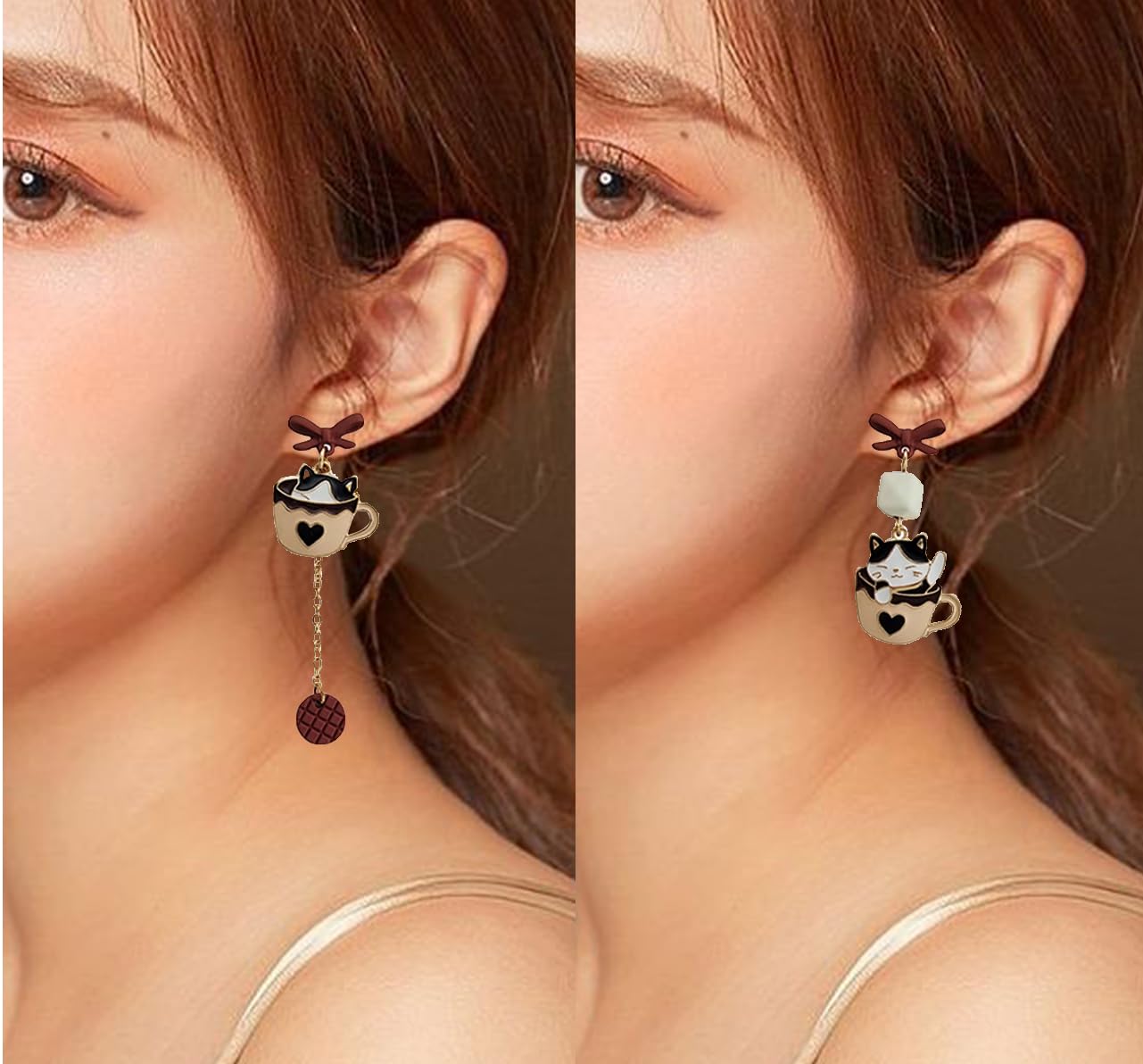 Anime Asymmetrical Pendant Earrings