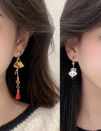 Anime Asymmetrical Pendant Earrings