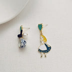 Anime Asymmetrical Pendant Earrings