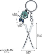 Demon Slayer Figure Swords Keychain