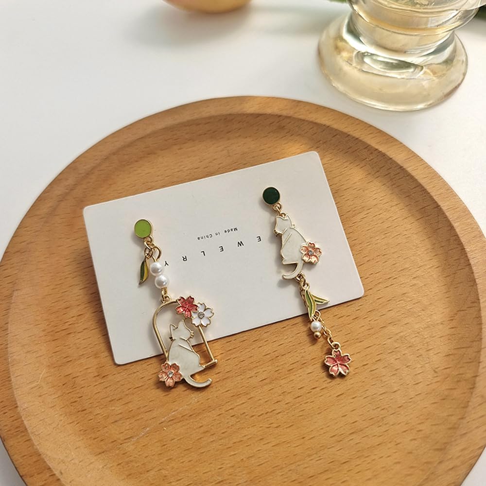 Anime Asymmetrical Pendant Earrings