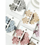 3 pc Set Mini and Medium Flower Hair Claw