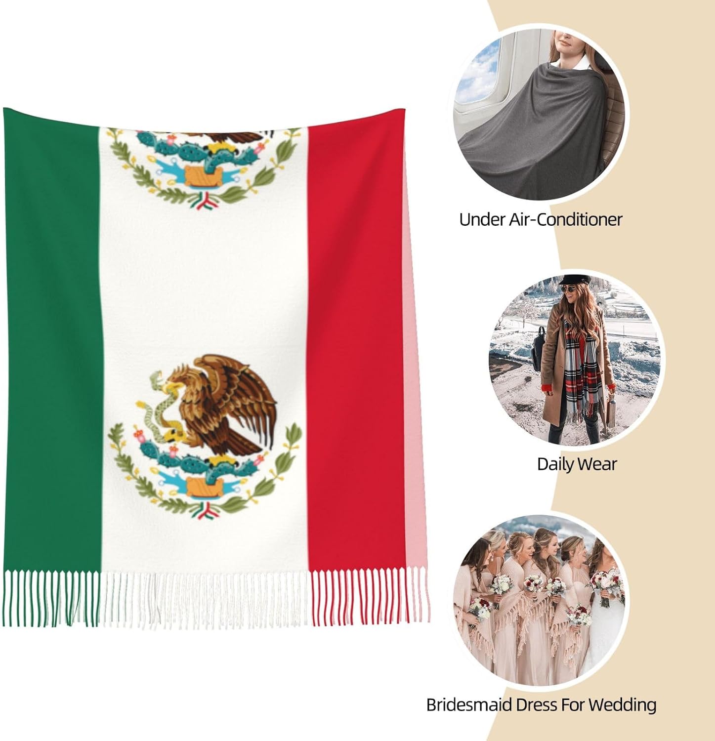 Shawls and Wraps for Women Flag Soft Large Warm Blanket Scarf for Evening Dresses