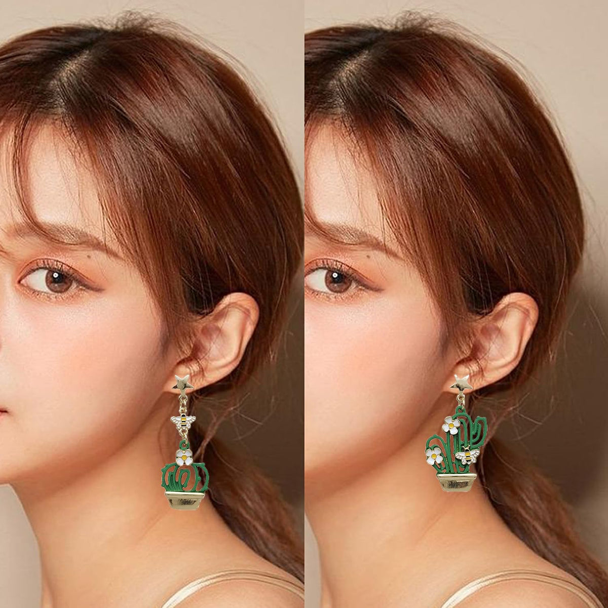 Anime Asymmetrical Pendant Earrings