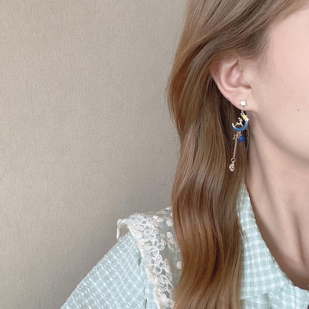 Anime Asymmetrical Pendant Earrings