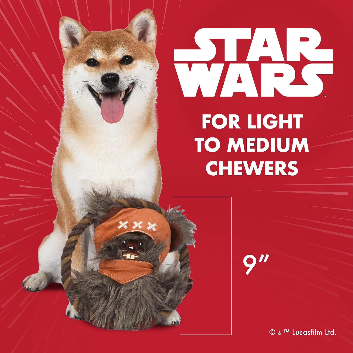 Ewok Plush Rope Frisbee Dog Toy