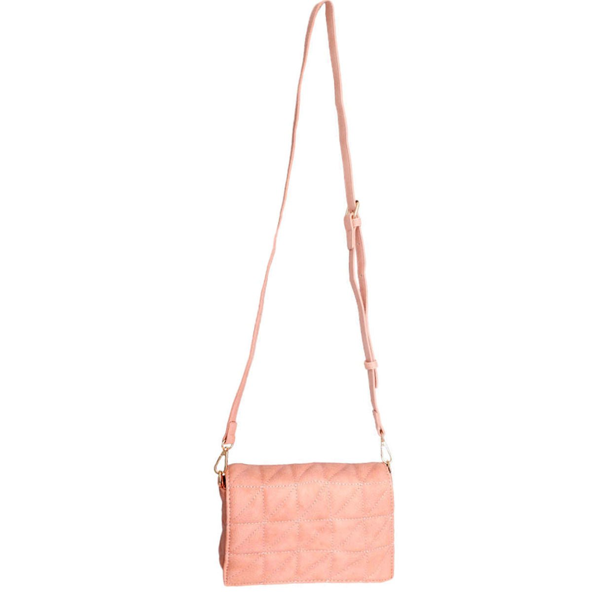Old Money Blush Quilted Boxy Crossbody - Mahalina