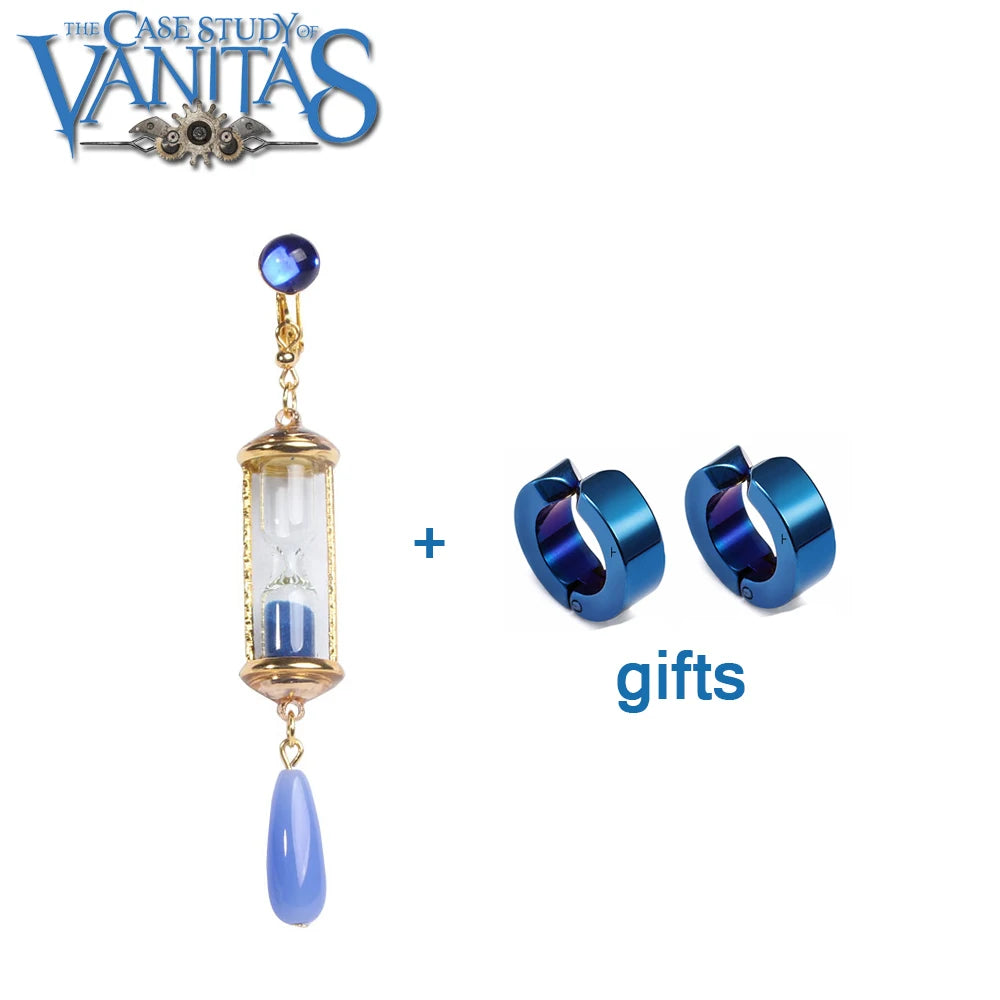 The Case Study of Vanitas Blue Hourglass Drop Earrings