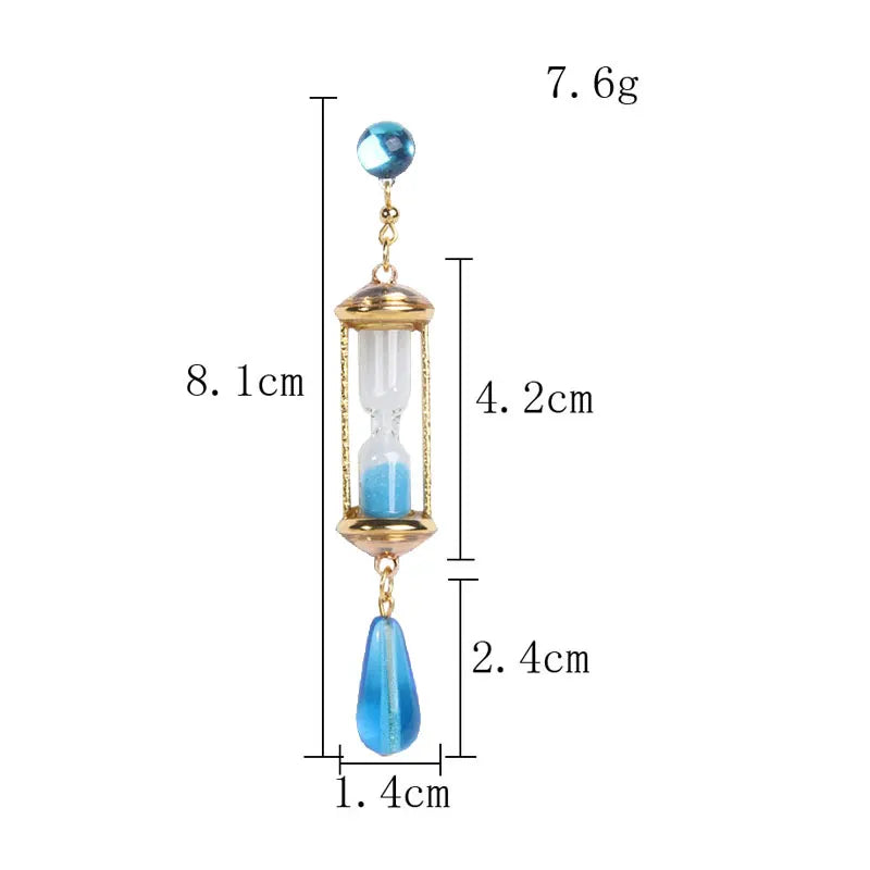 The Case Study of Vanitas Blue Hourglass Drop Earrings