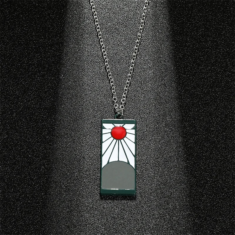 2022 New Anime Peripheral Demon Slaye Drop Earrings Female Model Male Long Necklace Keychain Jewelry Fashion Gift for Girlfriend