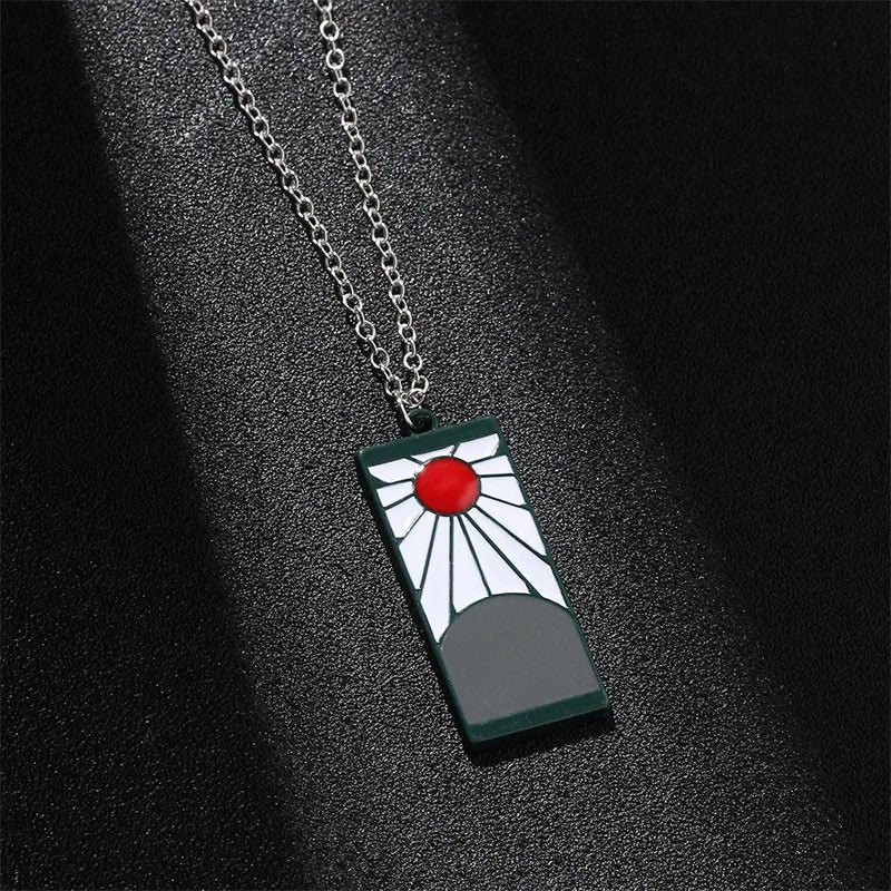 2022 New Anime Peripheral Demon Slaye Drop Earrings Female Model Male Long Necklace Keychain Jewelry Fashion Gift for Girlfriend