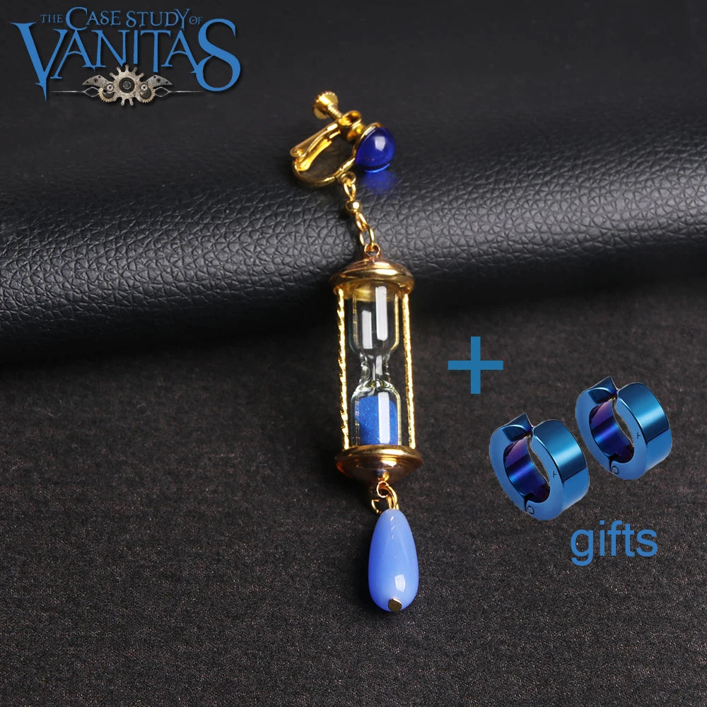 The Case Study of Vanitas Blue Hourglass Drop Earrings