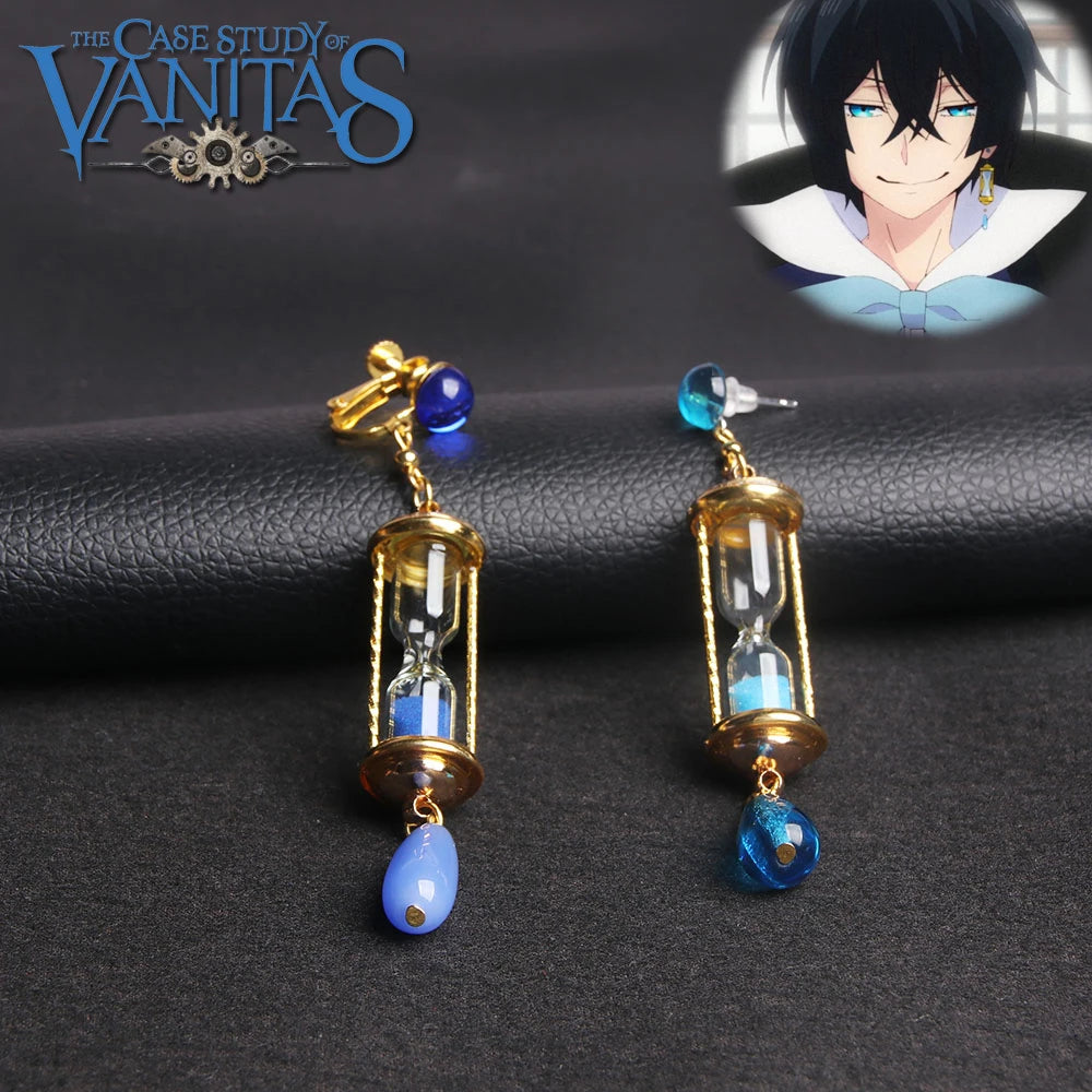 The Case Study of Vanitas Blue Hourglass Drop Earrings
