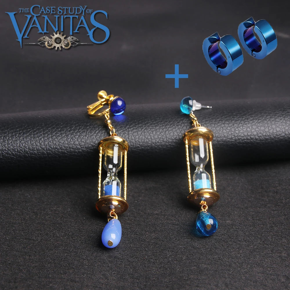 The Case Study of Vanitas Blue Hourglass Drop Earrings