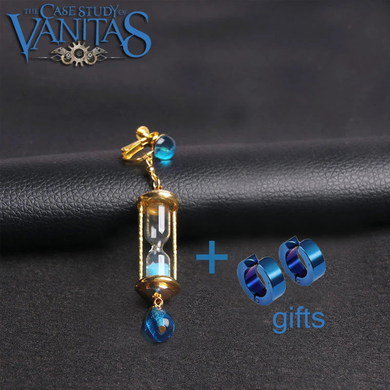 The Case Study of Vanitas Blue Hourglass Drop Earrings