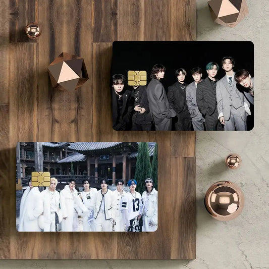 KPOP S-stray Kids Card Stickers Sticker Decal 4pcs PVC Credit Card Skins Removable Self-adhesive Protective Film