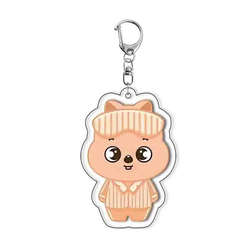 Stray Kids Kpop Idol Anime Cartoon Acrylic Keychain Cute Double Sided Pendant Fan Merchandise Official Licensed Gift For Fans