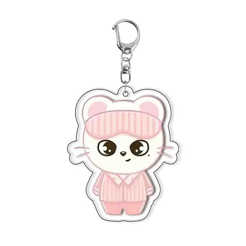 Stray Kids Kpop Idol Anime Cartoon Acrylic Keychain Cute Double Sided Pendant Fan Merchandise Official Licensed Gift For Fans
